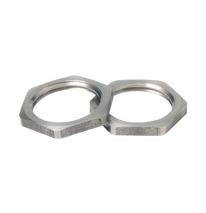 Brass Jacob hexagonal locknuts, metric kuva