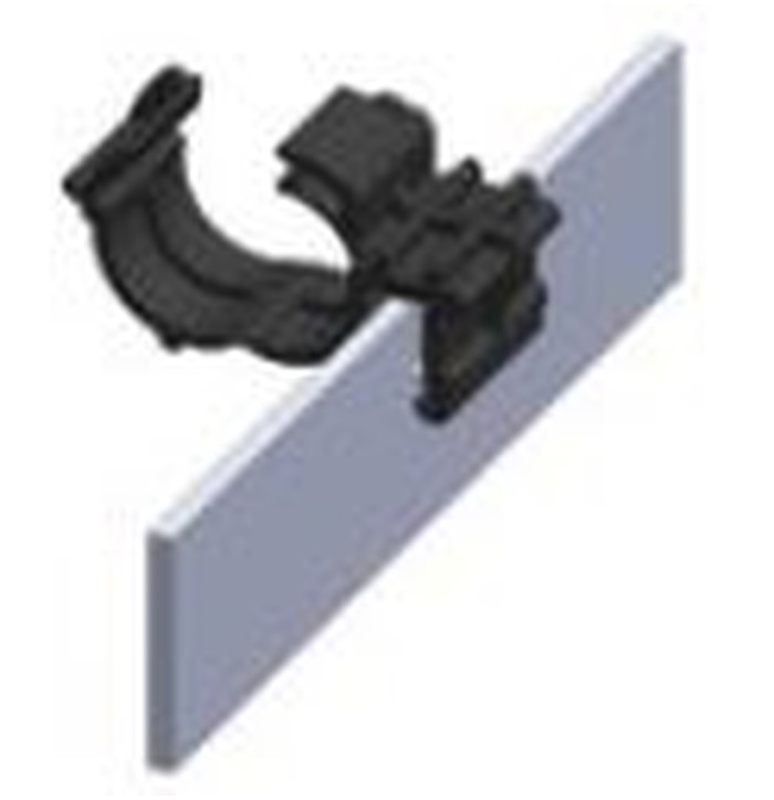 Edge clips for corrugated tubing kuva